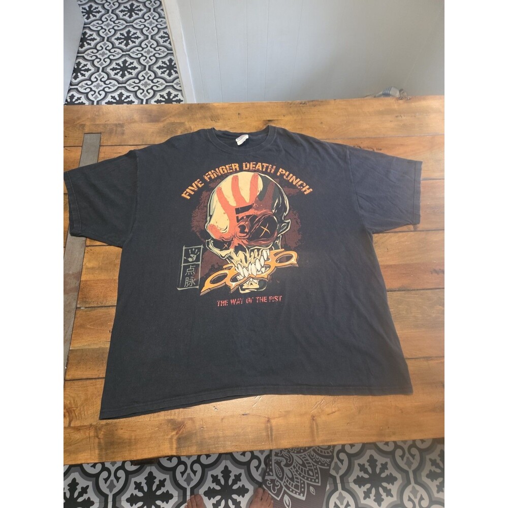Five Finger Death Punch Shirt 3XL Hanes Heavyweight Way Of The Fist Band Skull